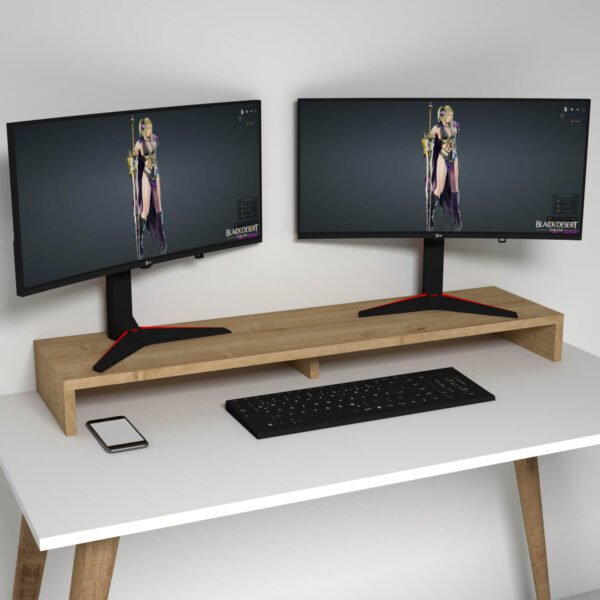 Carry Sapphire Oak Screen Riser Stand - Image 4