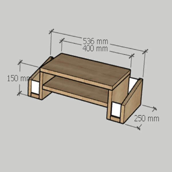 Atlas Sapphire Oak Monitor Riser Stand - Image 5