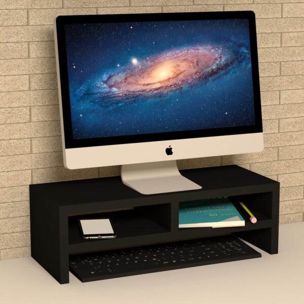 Eliz Black Monitor Riser Stand - Image 2