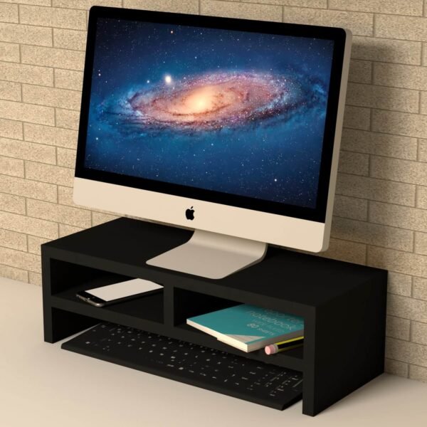 Eliz Black Monitor Riser Stand - Image 3