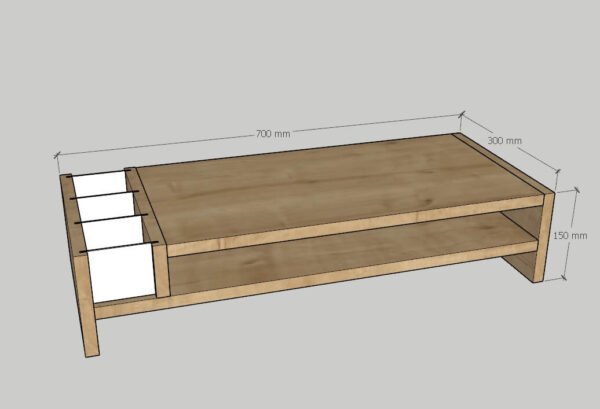 Sally Sapphire Oak Monitor Riser - Image 5