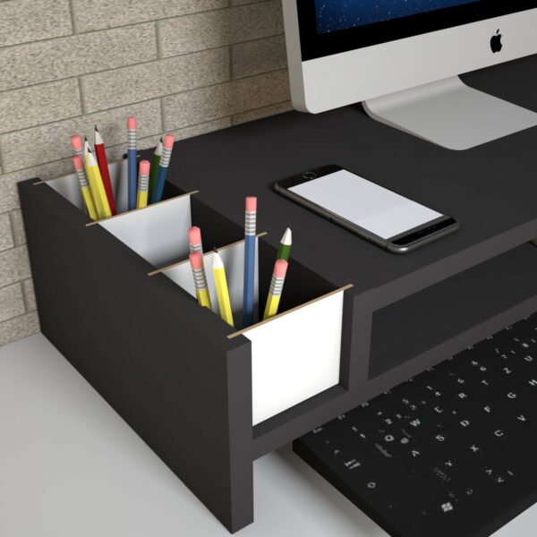 Sally Black Monitor Riser Stand - Image 4